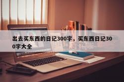 出去买东西的日记300字，买东西日记300字大全
